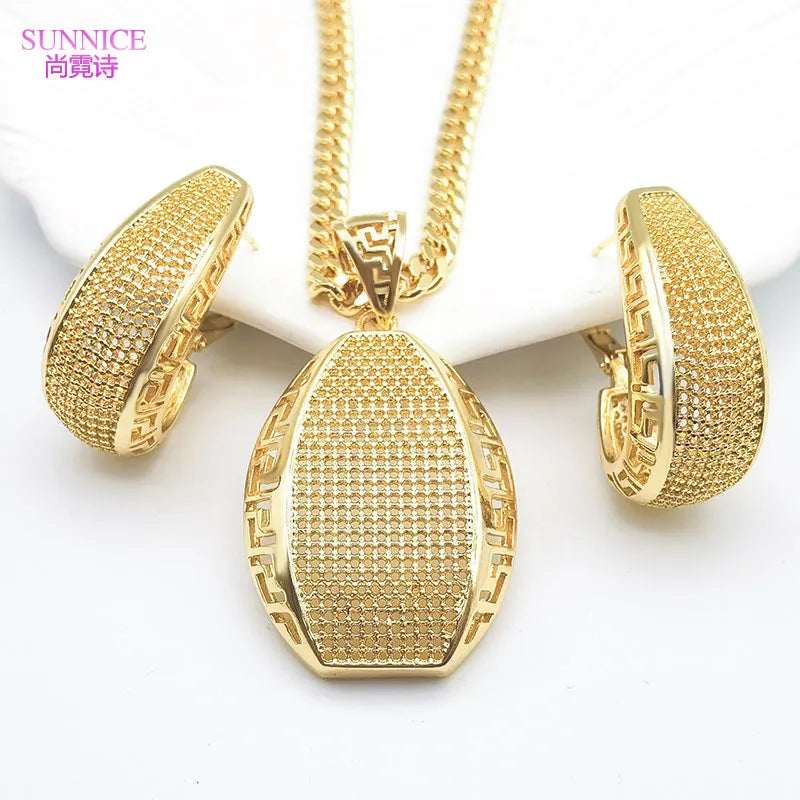 Luxury 18k Gold Plated Jewelry Set